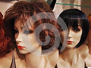 Wigs for women on dummies