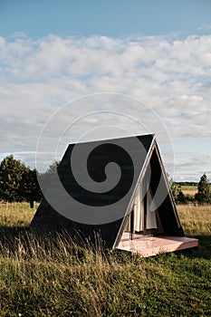 Wigwams in nature. A hause. glamping