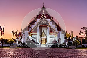 Wihan Phra Mongkhon Bophit Thai Buddhist temple Historical Landmark of Phra Nakorn Si Ayutthya