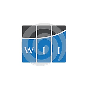 WII letter logo design on WHITE background. WII creative initials letter logo concept. WII letter design