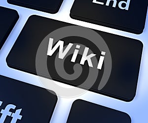 Wiki Computer Key For Online Information And Encyclopedia