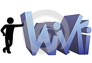 Wiki information people symbol icon