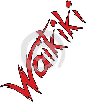 Wikiki text sign illustration