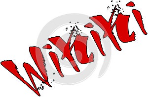 Wikiki text sign illustration