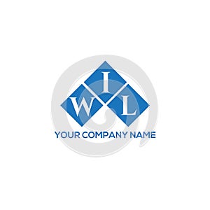 WIL letter logo design on WHITE background. WIL creative initials letter logo