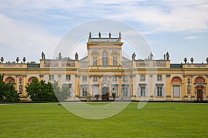 WilanÃ³w castle or Wilanowski palace in Warsaw in Poland, Europe
