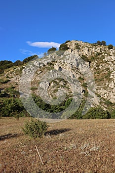 The wild Abruzzo landscape in Marsica, Italy