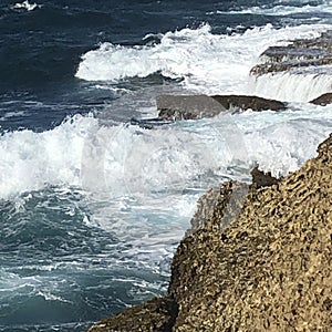 Wild aggressive beautiful waves