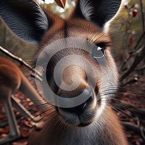 Wild animals of Australia - Kangaroo. Generative AI
