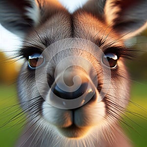 Wild animals of Australia - Kangaroo. Generative AI