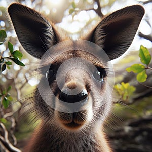 Wild animals of Australia - Kangaroo. Generative AI