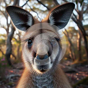 Wild animals of Australia - Kangaroo. Generative AI