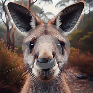 Wild animals of Australia - Kangaroo. Generative AI