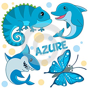 Wild animals are azure.