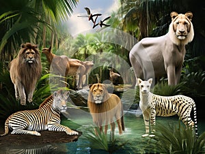 Wild Animals Collage