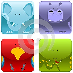 Wild animals - icon set 1