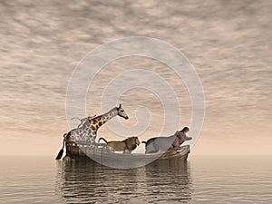 Safe animals - 3D render