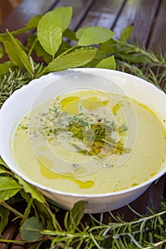 Wild asparagus creamy soup