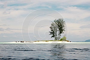 Wild atoll with beautiful reef near birie island, Raja ampat