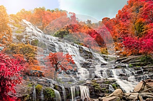 Wild Autumn with beautiful rivers and waterfalls