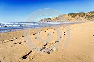 Wild beach in western Portugal