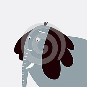 Wild Blue elephant vector graphic
