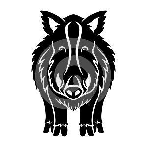 Wild boar animal icon.