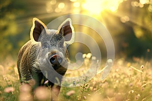 Wild boar, boar, pig, piglet and piggy