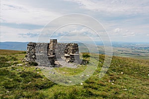 Wild Boar Fell summit and triangulation point, Eden Valley, Cumbria