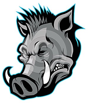 Wild boar head mascot