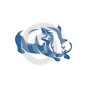 Wild boar logo vector template, Creative Wild boar logo design concepts, icon symbol, illustration