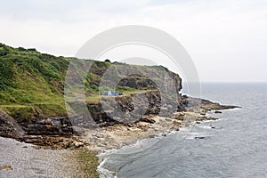 Wild camping on the coast.