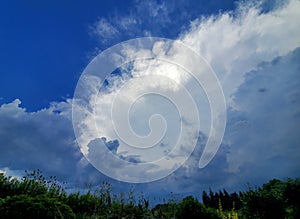 Wild Clouds in a Blue Summer Sky