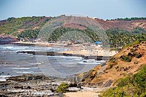 Wild coast near Anjuna village, Goa