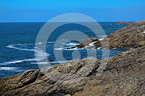 Wild coast near Lorient in Brittany, france