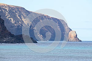 The wild coasts of Easter Island with the cliffs of the Poike volcano. Easter Island, Chile