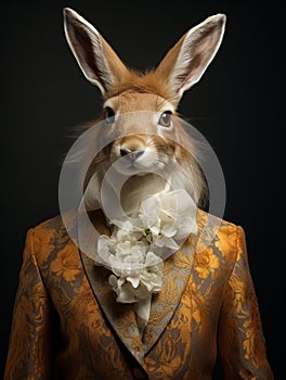 Wild Couture: Unveiling AI\'s Striking Animal Fashion Portraits