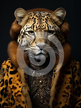 Wild Couture: Unveiling AI\'s Striking Animal Fashion Portraits