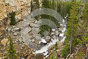 A wild creek in Rocky mountains