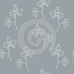 Wild flowers vector pattern