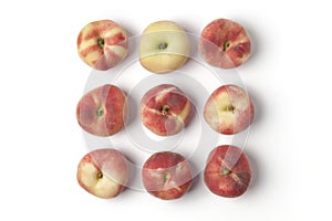 Wild fresh flat peaches