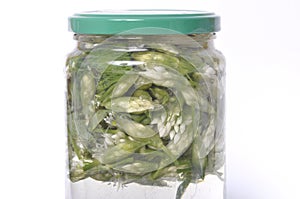 wild garlic flower bud in lacto fermented photo