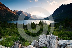 Wild goose island. Glacier National Park. Montana