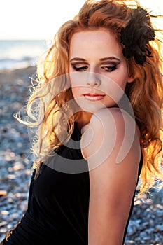 Wild hair in the breeze