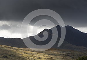 Wild hill landscape in wales