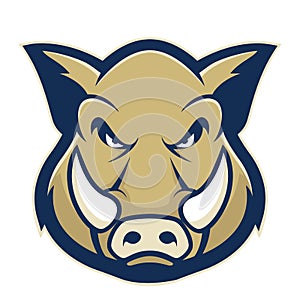 Wild hog or boar head mascot