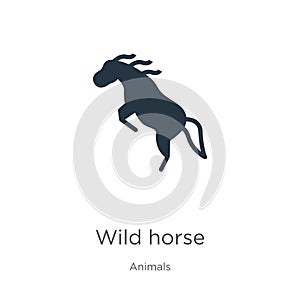 Wild horse icon vector. Trendy flat wild horse icon from animals collection isolated on white background. Vector illustration can