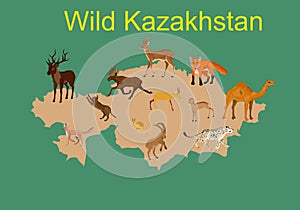 Wild Kazakhstan, fauna of Kazakhstan map