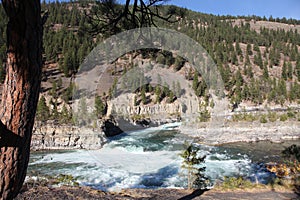 Wild Kootenai River in mountains of Northwestern Montana