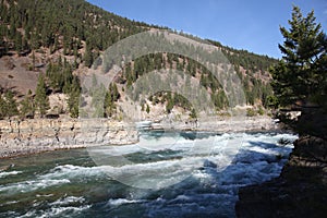 Wild Kootenai River r in Northwestern Montana